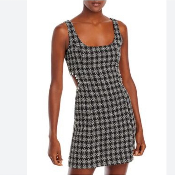 Aqua NWTs Tweed Metallic Mini Dress - Picture 1 of 8